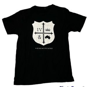 For King and Country Band Christian T Shirt Black and White Logo Tee Size Med